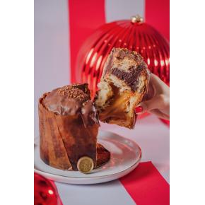 Chocottone-  Caramelo salgado e chocolate  meio amargo